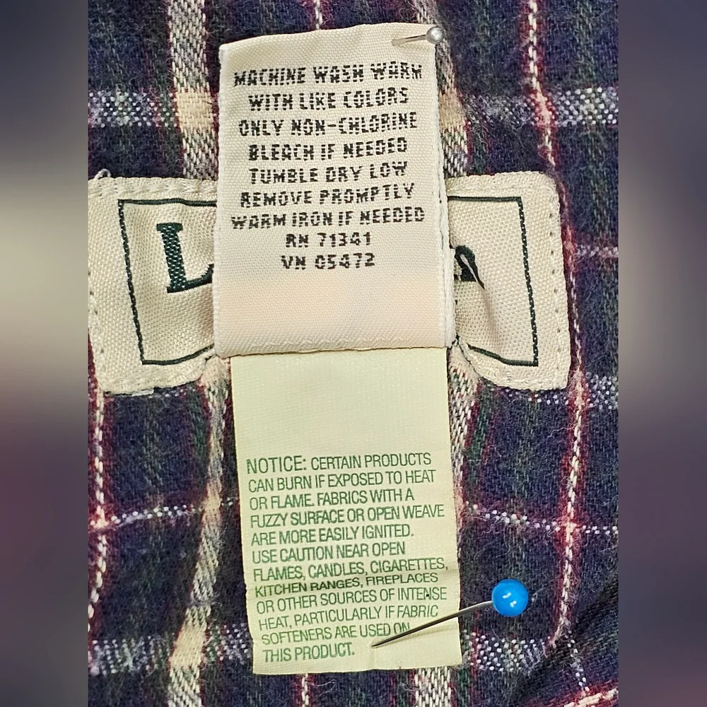 L.L. Bean Light Tan‎ Khaki Pants with Plaid Flannel Lining